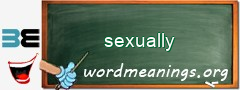 WordMeaning blackboard for sexually